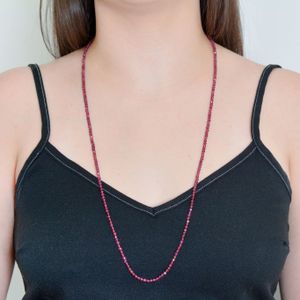 Colar Rodolita De Ouro 18k 80cm