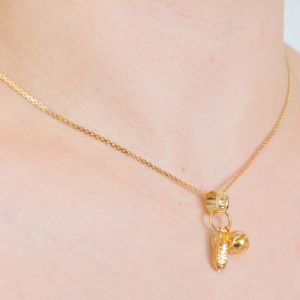 Pingente Esportivo De Ouro 18K Bola de Basquete E Tênis