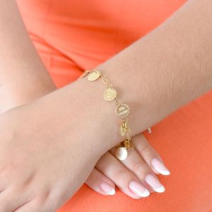 Pulseira  De Ouro 18k dez mandamentos