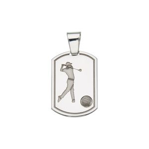 Pingente Placa Esportiva Golf De prata 925