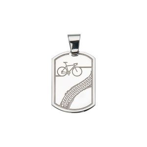 Pingente Placa Esportiva De Ciclismo  De prata 925