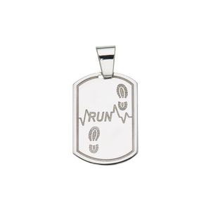 Pingente Placa Esportiva Corrida De prata 925