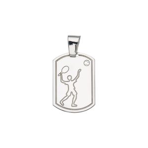 Pingente Placa Esportiva Tennis De prata 925
