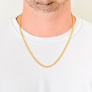 Corrente De Ouro 18k Elo Fino Groumet 60cm