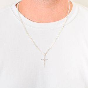 Pingente Prata 925 Crucifixo Liso