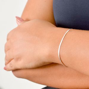 Pulseira Fita De Prata 925