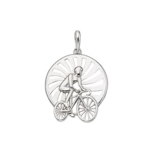 Pingente Esportivo De Prata 925 Ciclismo