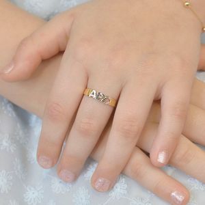 Anel Infantil ABC De Ouro 18K