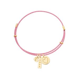 Pulseira My Mvndos Coração Amor e Paz De Ouro 18k