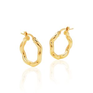 Argola De Ouro 18k Orgânica