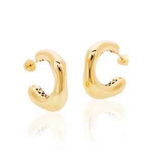 Argola De Ouro 18k Orgânica