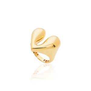 Anel De Ouro 18k Coração Orgânico