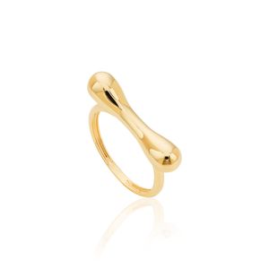 Anel Orgânico De Ouro 18k
