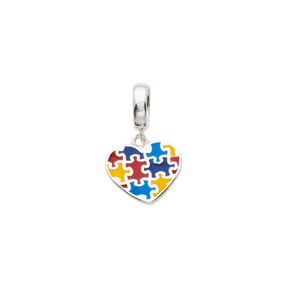 Pingente Lovers Coração Autismo Prata 925