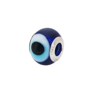 Pingente Separador Lovers Murano Olho Grego Prata 925
