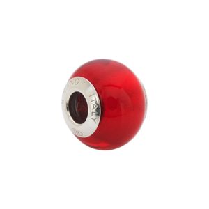 Pingente Separador Lovers Murano Vermelho Prata 925
