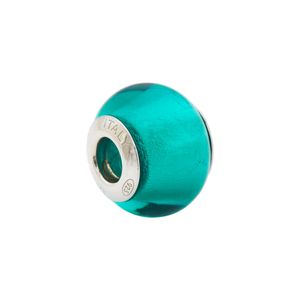Pingente Separador Lovers Murano Verde Metalizado Prata 925
