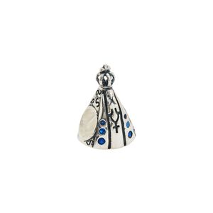 Pingente Separador Lovers N. S. Aparecida Com Pedras Prata 925