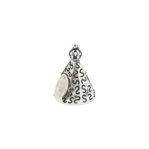 Pingente Separador Lovers N. S. Aparecida Com Pedras Prata 925