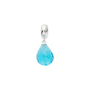 Pingente Lovers Pedra Gota Azul Prata 925
