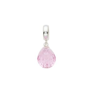 Pingente Lovers Pedra Gota Rosa Prata 925
