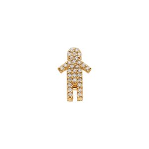 Pingente Filhos De Ouro 18k Menino Cravejado