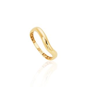 Anel Orgânico De Ouro 18k
