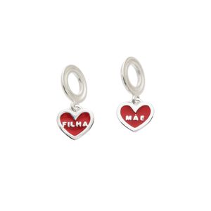 Pingente Lovers Corações Mãe E Filha Prata 925