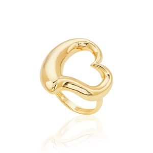 Anel De Ouro 18k Coração