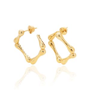 Brinco Orgânico De Ouro 18k