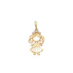 Pingente Filhos Menina De Ouro 18k