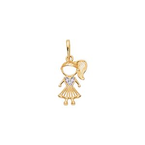 Pingente Filhos Menina De Ouro 18k