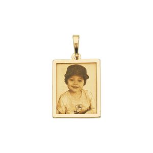 Pingente Personalizado Com Foto em Ouro 18K