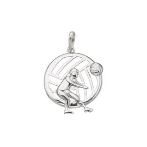 Pingente Esportivo De Prata 925 Vôlei