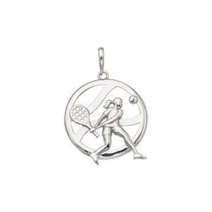 Pingente Esportivo De Prata 925 Tennis Feminino