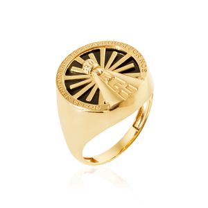 Anel Nossa Senhora Aparecida De Ouro 18K
