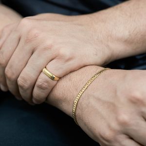 Anel Abaulado De Ouro 18k