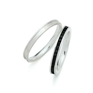 Aliança De Namoro Prata Com Zircônias Pretas