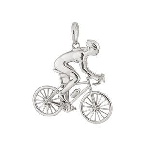 Pingente Ciclista Feminino Prata 925