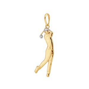 Pingente De Ouro 18K Jogador De Golfe