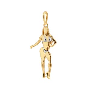 Pingente De Ouro 18K Fisiculturismo Feminino
