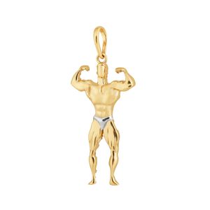 Pingente De Ouro 18K Fisiculturismo Masculino