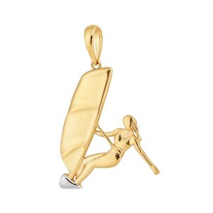 Pingente De Ouro 18K Windsurf Feminino