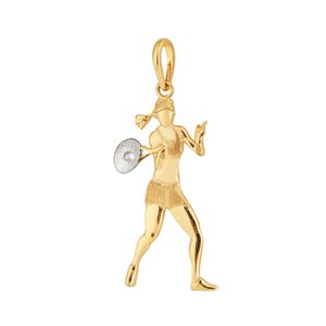 Pingente De Ouro 18K Jogadora De Tênis