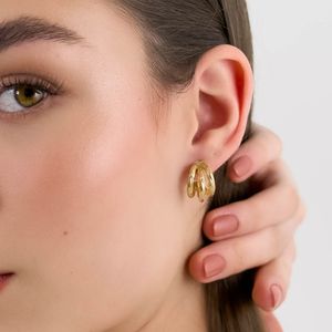 Argola De Ouro 18K Fio Triplo Torcido