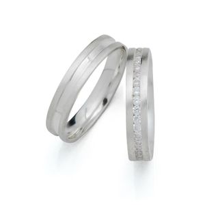 Aliança De Namoro Prata Fosca Com Zircônias