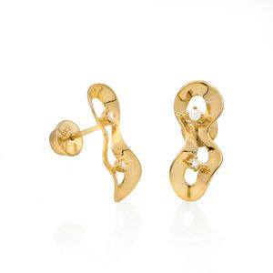 Brinco Aurora Onda De Ouro 18K