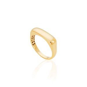 Anel Abaulado De Ouro 18K