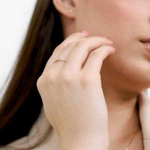 Anel Solitário Ouro 18K Com Zircônia