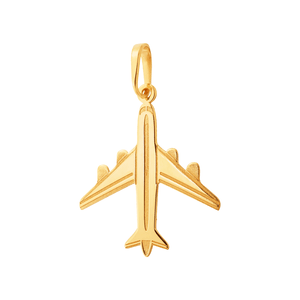 Pingente Avião De Ouro 18K 19MM